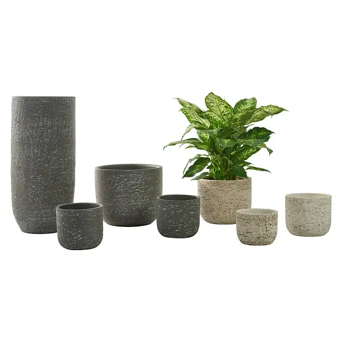 SK Vase Portland - Ø x H: 22 x 50 cm, Braun, Keramik