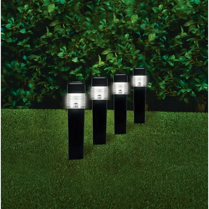 BAUHAUS Solarna svjetiljka Piazza - LED, 4 Kom., Antracit, Visina: 39 cm