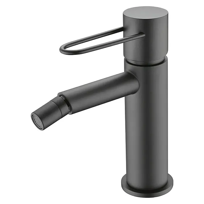 Imex Milos Grifo monomando de bidé - Negro, Mate