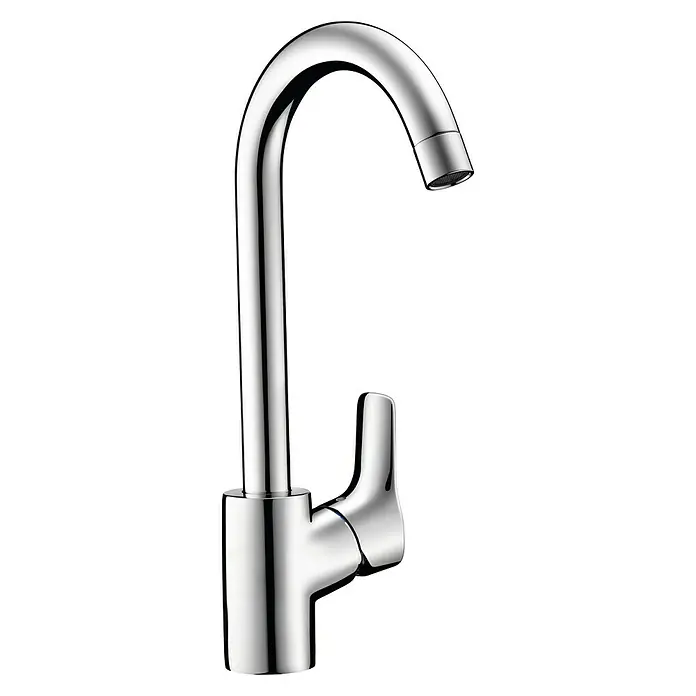Hansgrohe MySport Spültischarmatur L - Chrom, Glänzend, Hoher Auslauf - Vorderansicht
