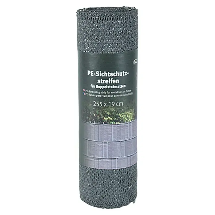 Videx Sichtschutzstreifen - Anthrazit, 200 x 19 cm - Vorderansicht