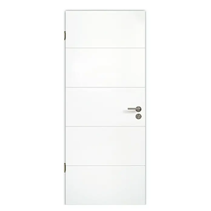 Kilsgaard Wohnungseingangstür Typ 57/14 SK1 KK2 - Klimaklasse II, DIN Anschlag: Links, 860 x 1.985 mm, Weiß - Vorderansicht