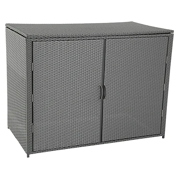 Sunfun Neila Vrtna kutija za pohranu - Srebrnosive boje, 154 x 84 x 117 cm, Poliratan