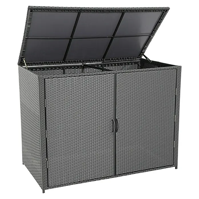 Sunfun Neila Vrtna kutija za pohranu - Srebrnosive boje, 154 x 84 x 117 cm, Poliratan