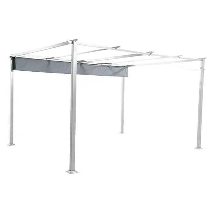 Sunfun Jakarta Paviljon sa sjenilom na namatanje XL - 300 x 400 x 230 cm, Svijetlosive boje, Faktor zaštite od svjetla: UV 50+