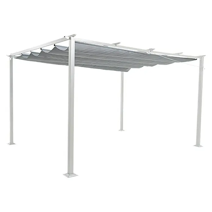 Sunfun Jakarta Paviljon sa sjenilom na namatanje XL - 300 x 400 x 230 cm, Svijetlosive boje, Faktor zaštite od svjetla: UV 50+