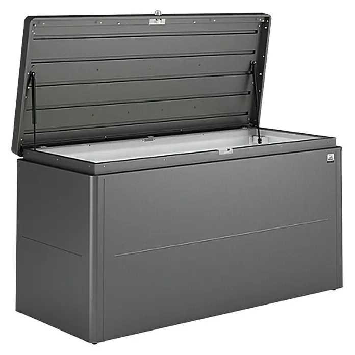 Biohort Garten-Aufbewahrungsbox LoungeBox - L x B x H: 160 x 70 x 84 cm, Dunkelgrau Metallic, Stahl