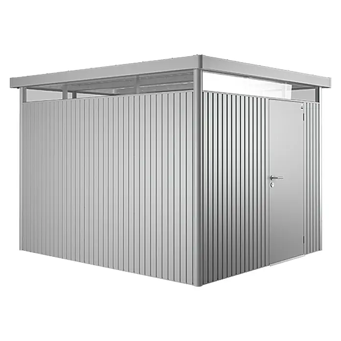 Biohort Gerätehaus HighLine - 275 x 315 cm, Stahl, Silber Metallic