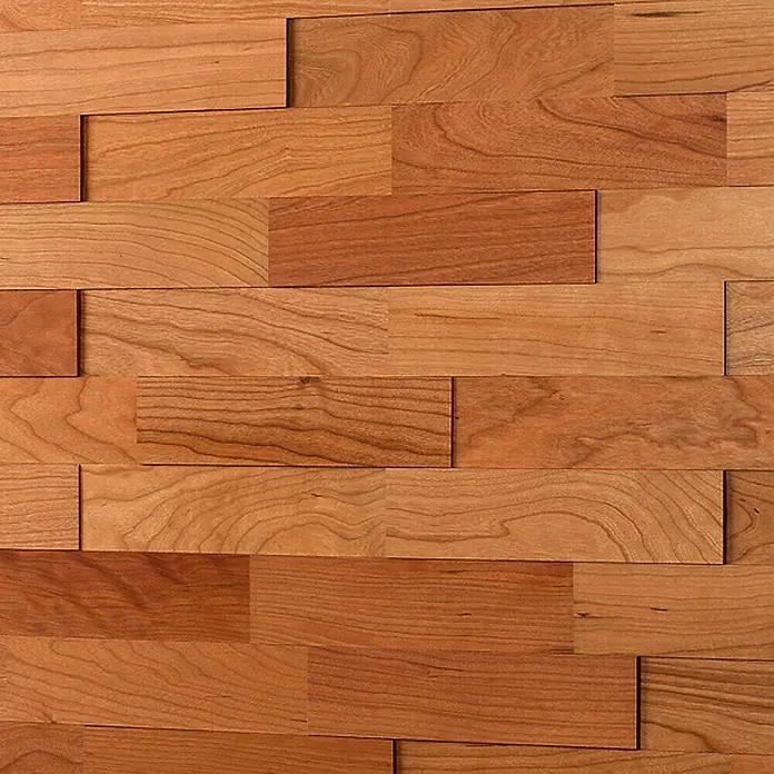 Wodewa Echtholzriemchen Amerikanischer Kirschbaum - 200 x 50 mm, Stärke: 2 mm - 6 mm, Inhalt: 1 m² - Detailaufnahme