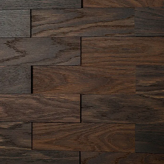Wodewa Echtholzriemchen Räuchereiche - 200 x 50 mm, Stärke: 2 mm - 6 mm, Inhalt: 1 m² - Detailaufnahme