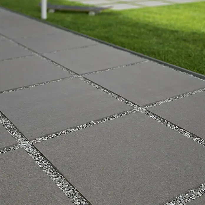 Esterno 20 T by Palazzo Pločica za terasu Basalt - 60 x 60 x 2 cm, Crne boje, Mat