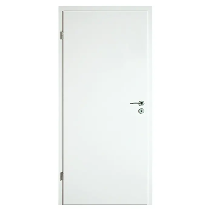 Kilsgaard Zimmertür 42/00 - 860 x 1.985 mm, DIN Anschlag: Links, Weiß, Mittellage: Röhrenspan - Vorderansicht