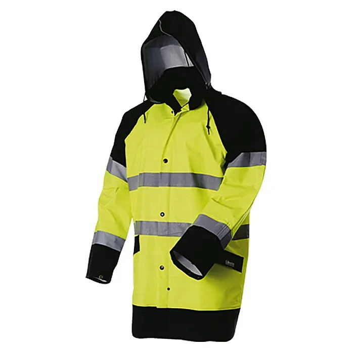 L.Brador Regenjacke 903 Hi-Vis - S, Gelb - Vorderansicht
