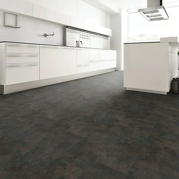 b!design Suelo de vinilo Tile Marbella - 605 x 304,8 x 5 mm, Efecto de baldosa - Foto ambiente