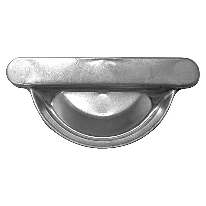 Sarei Rinnenendstück - Nennweite: 80 mm, Ausführung: Links & Rechts, Aluminium - Vorderansicht