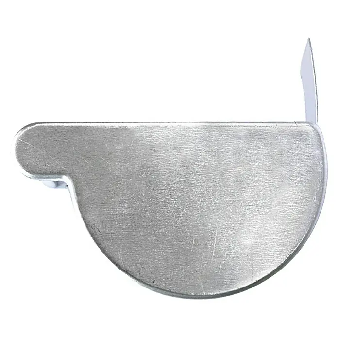 Sarei Rinnenendstück Rechts - Nennweite: 80 mm, Ausführung: Rechts, Aluminium - Vorderansicht
