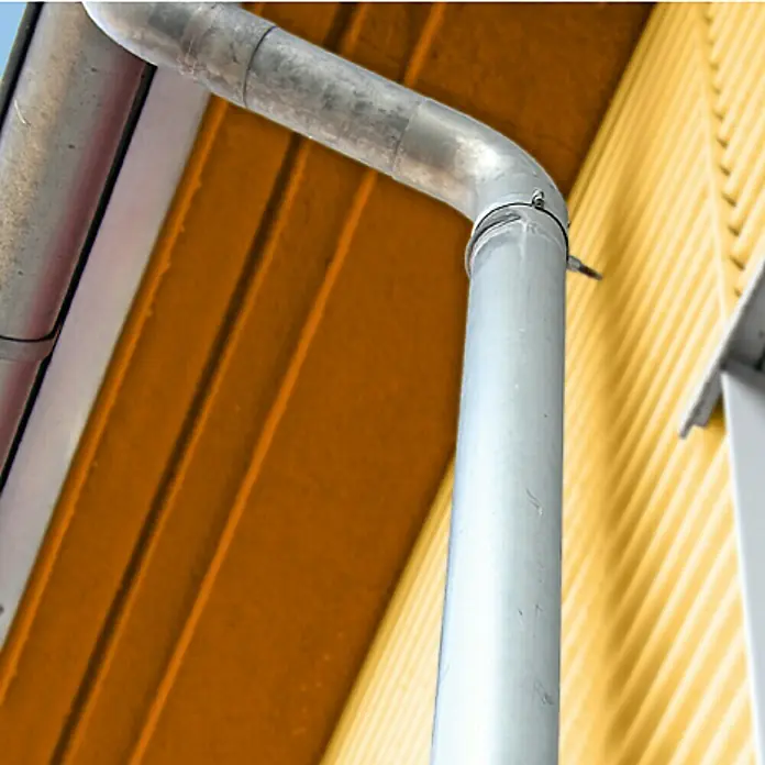Sarei Fallrohr - Nennweite: 100 mm, Länge: 2 m, Aluminium - Anwendungsbeispiel
