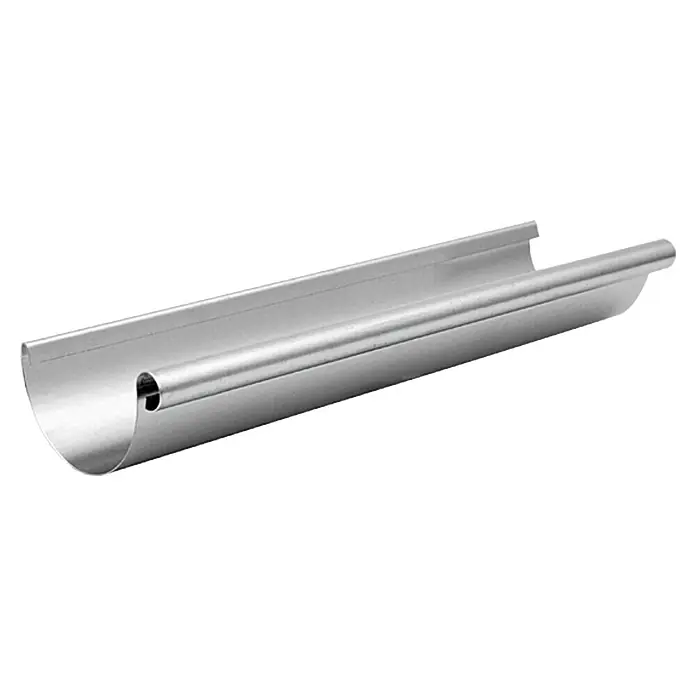 Sarei Halbrunde Dachrinne - Nennweite: 80 mm, Länge: 2 m, Aluminium, Farbe: Aluminium