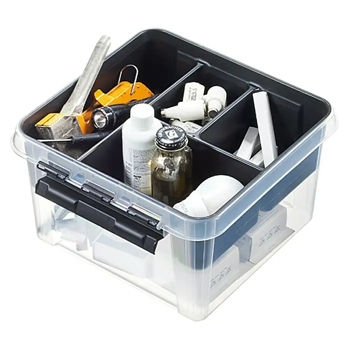 SmartStore Kutija za pohranjivanje Classic - D x Š x V: 28 x 28 x 17 cm, Plastika, Prozirno - Pogled s lijeve strane