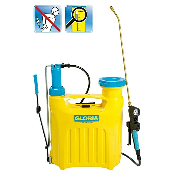 Gloria Kolbenrückensprühgerät Hobby 1200 - Füllmenge: 12 l, Geeignet für: Biologische Spritzmittel - Vorderansicht