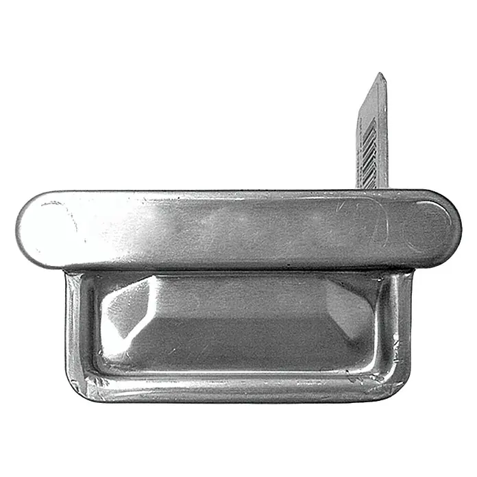 Sarei Rinnenendstück - Nennweite: 70 mm, Ausführung: Rechts, Aluminium - Vorderansicht