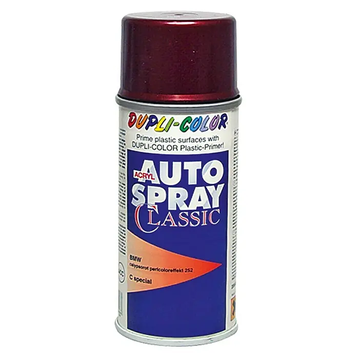 Dupli-Color Acryl-Autospray Classic - BMW, Calypsorot Perlcoloreffekt, 150 ml - Vorderansicht