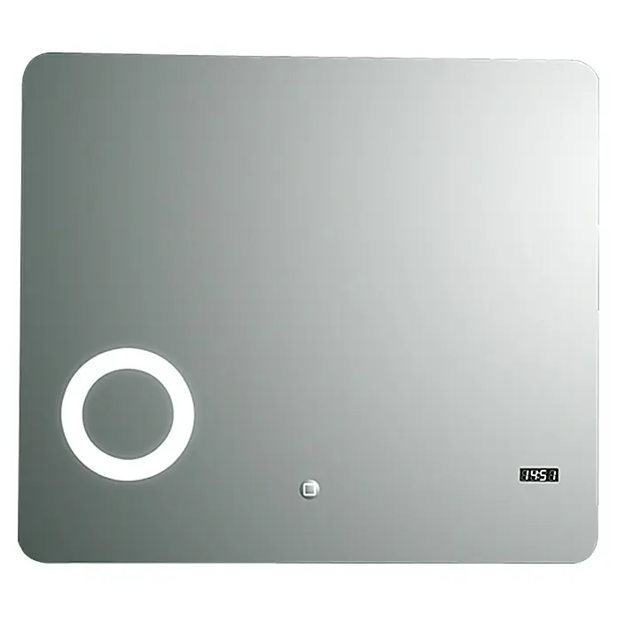 DSK LED-Lichtspiegel Silver Shadow - 80 x 70 cm, Sensorschalter - Ansicht von oben