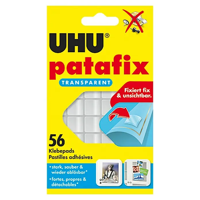 UHU Klebepads Patafix Transparent - 56 Stk. - Vorderansicht