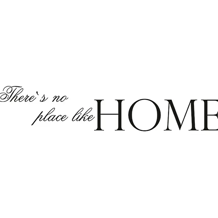 Wandtattoo There's no place like HOME - Schwarz, 120 x 25 cm - Vorderansicht
