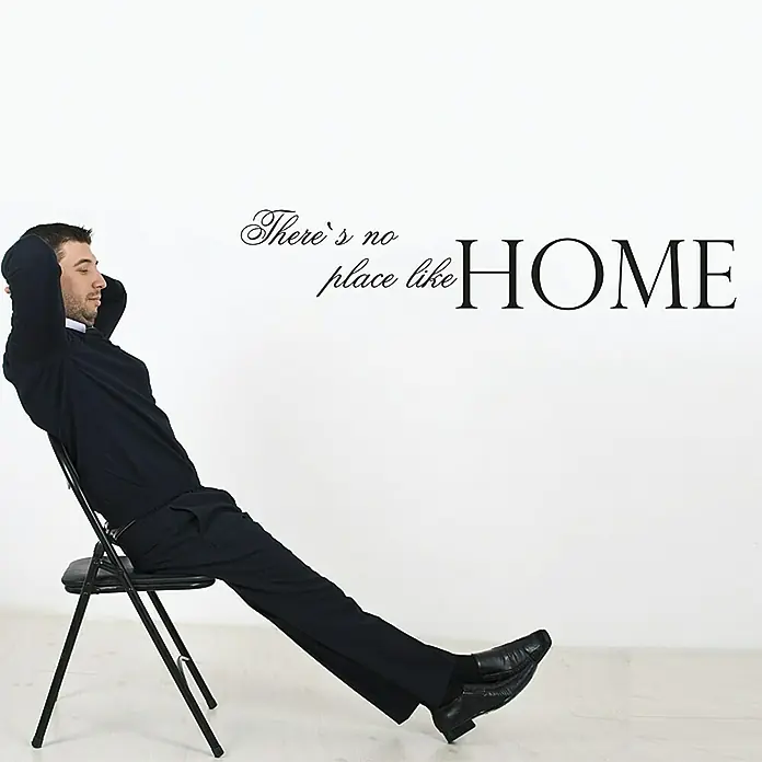 Wandtattoo There's no place like HOME - Schwarz, 120 x 25 cm - Vorderansicht