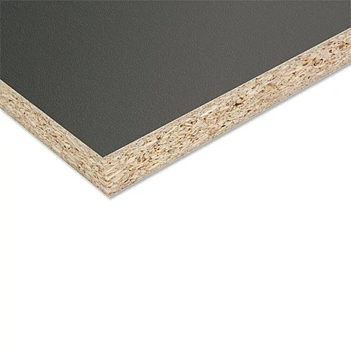 Spanplatte nach Maß - Anthrazit Perl, Max. Zuschnittsmaß: 2.800 x 2.070 mm, Stärke: 19 mm - Rechte Seitenansicht