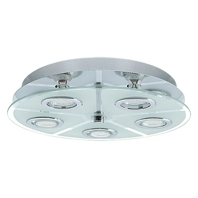 Eglo LED-Deckenleuchte Cabo - 12,5 W, Chrom, Weiß