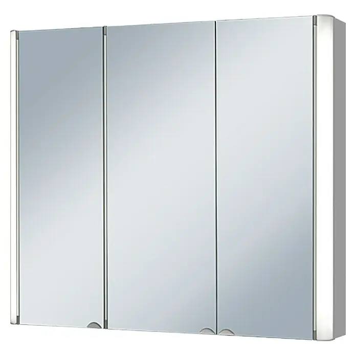 Riva Spiegelschrank Torno - B x H: 80 x 70,5 cm, Mit Beleuchtung, MDF, Aluminium