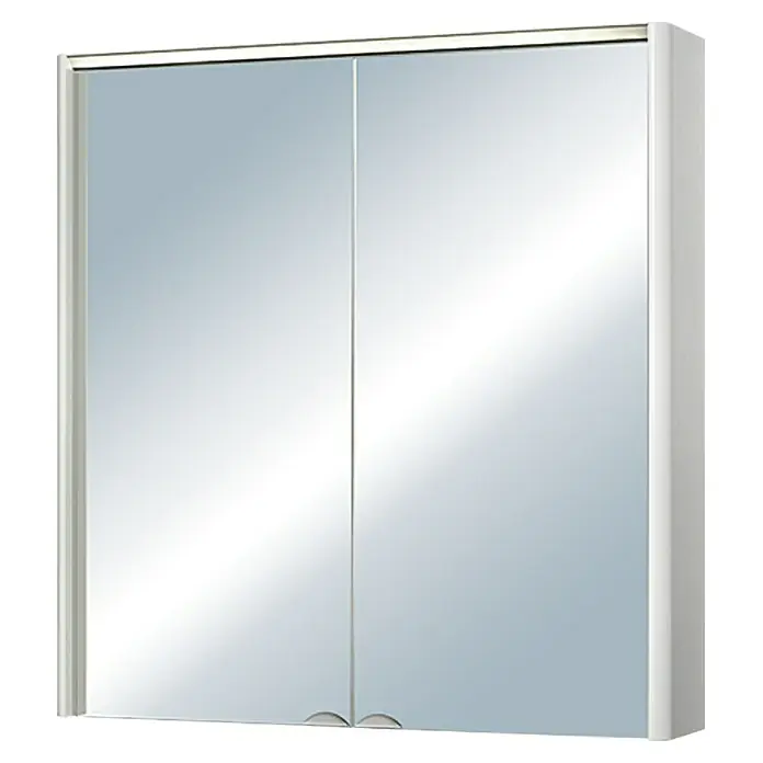 Riva LED-Spiegelschrank Verdal - B x H: 65 x 68 cm, Mit Beleuchtung, MDF, Weiß