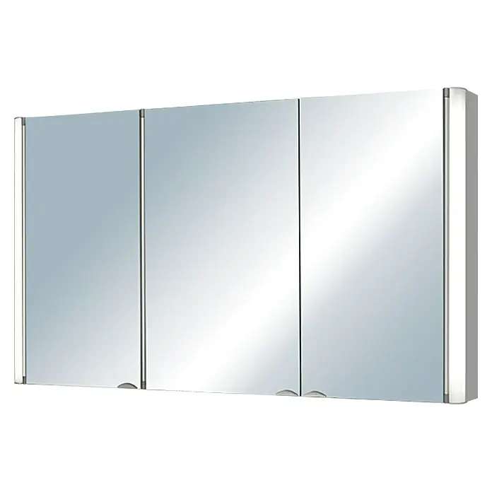 Riva Spiegelschrank Torno - B x H: 120 x 70,5 cm, Mit Beleuchtung, MDF, Aluminium