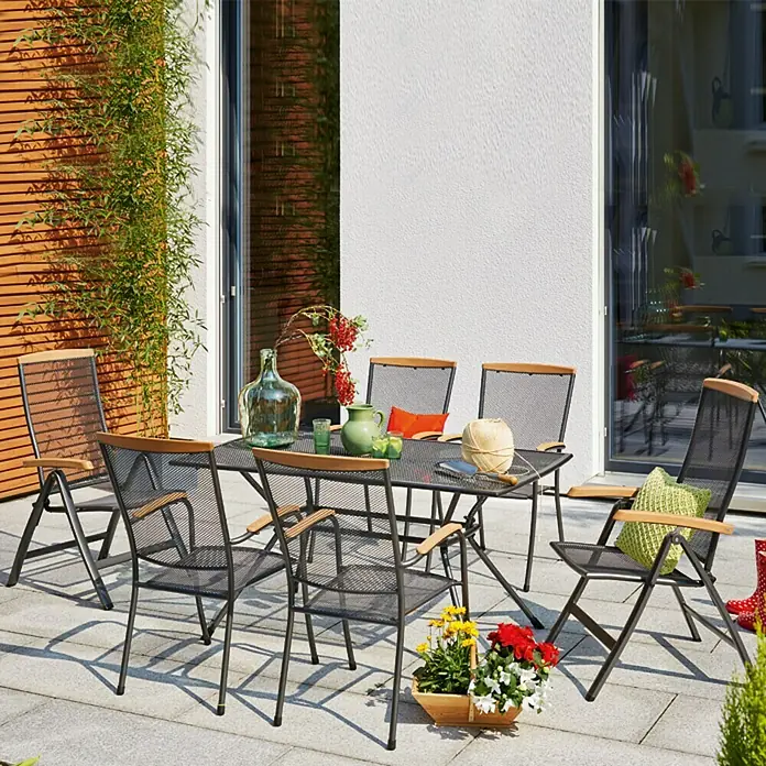 MWH Vrtni stol Bameso - 145 x 90 cm, Čelik