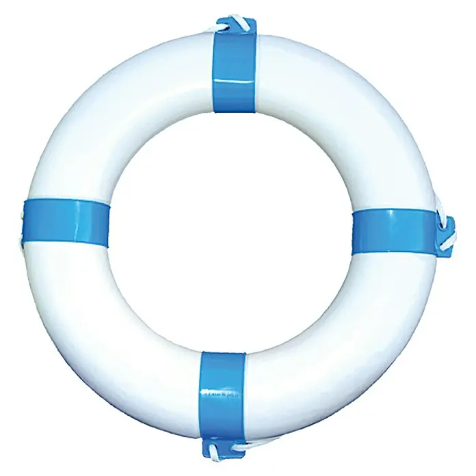 Talamex Rettungsring - Blau/Weiß, Außendurchmesser: 57 cm, Innendurchmesser: 34 cm - Vorderansicht