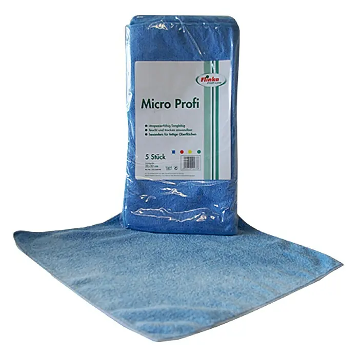 Flinka Profi-Line Mikrofasertuch High-Tech - 5 Stk., 32 x 32 cm, Blau - Vorderansicht
