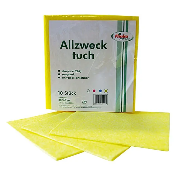 Flinka Profi-Line Multivezeldoek Traditioneel - 10 stk., Geel, 38 x 40 cm - Vooraanzicht