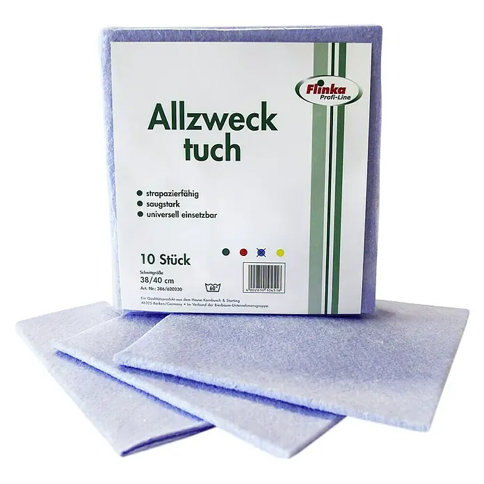 Flinka Profi-Line Allzwecktuch Traditionell - 10 Stk., Blau, 38 x 40 cm - Vorderansicht