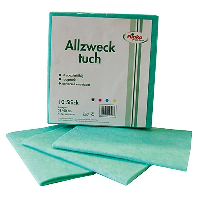 Flinka Profi-Line Multivezeldoek Traditioneel - 10 stk., Groen, 38 x 40 cm - Vooraanzicht