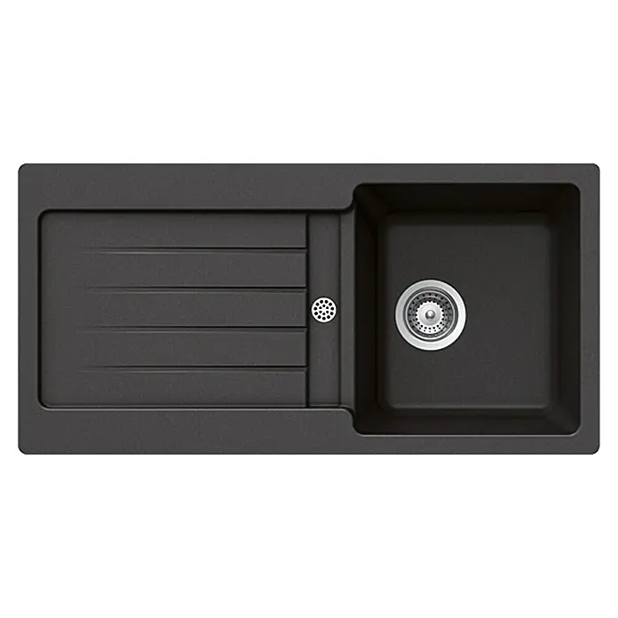 Admiral Einbauspüle Zako - 86 x 43,5 cm, 1 Becken, Pyragranite, Nero