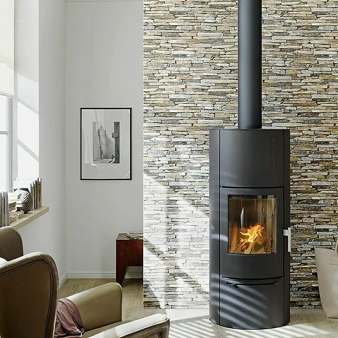 My Look Flis tapeta Wood-n-Stone - Bež-smeđa-siva, Izgled kamena, 10,05 x 0,53 m - Živopisni prikaz
