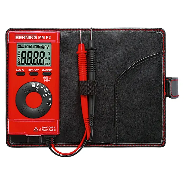 Benning Digital-Multimeter MM P3 - Messbereich Wechselspannung: 0,1 mV - 600 V - Vorderansicht