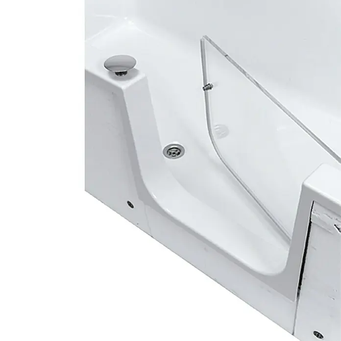 Camargue Badewanne Open-The-Door - Linksseitig, L x B: 180 x 80 cm, Mit Glastür