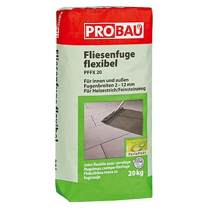 Probau Fliesenfuge flexibel - Perl, 20 kg - Vorderansicht