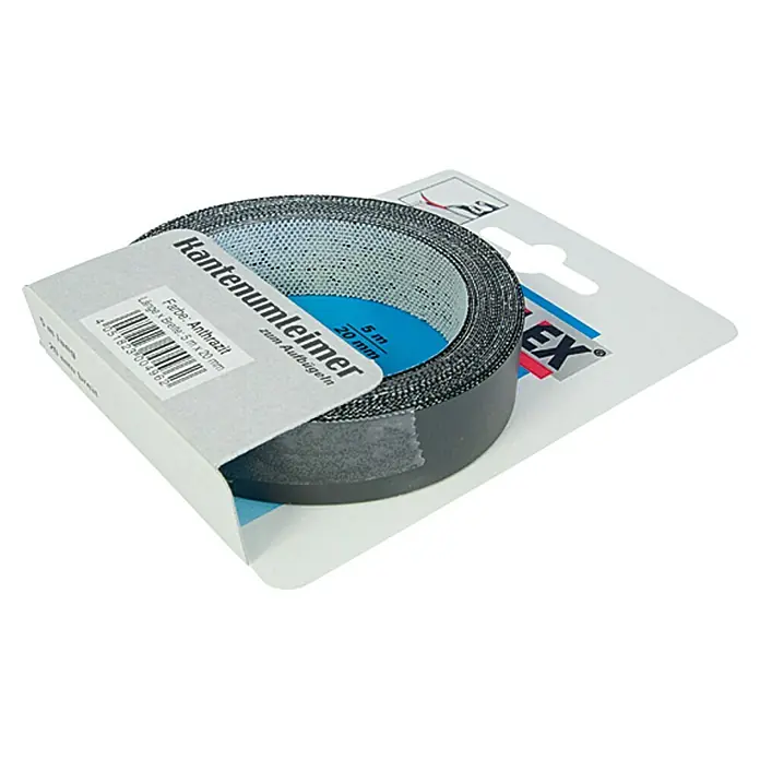 Kantoflex Kantenband - Antraciet, l x b: 5 m x 20 mm - Zijaanzicht rechts