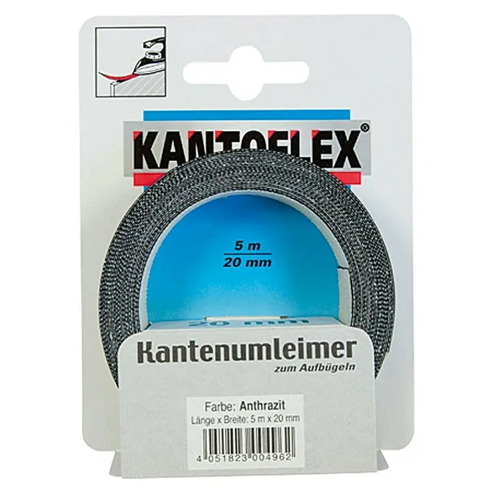 Kantoflex Kantenband - Antraciet, l x b: 5 m x 20 mm - Vooraanzicht
