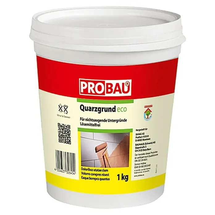 Probau eco Kvarcni temeljni premaz - 1 kg, Bez otapala, Spremno za upotrebu - Pogled sprijeda