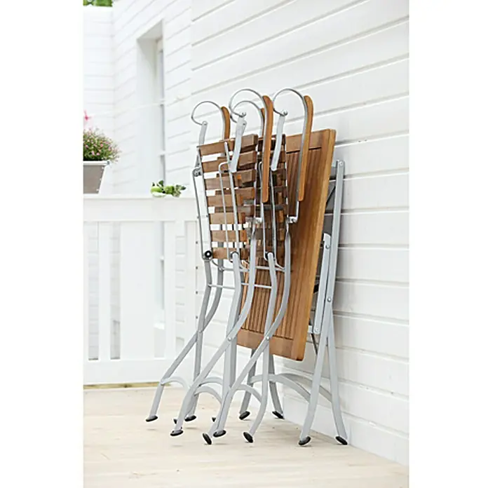 Sunfun Moni Gartenstuhl - Breite: 57 cm, Akazie, Mit Armlehnen